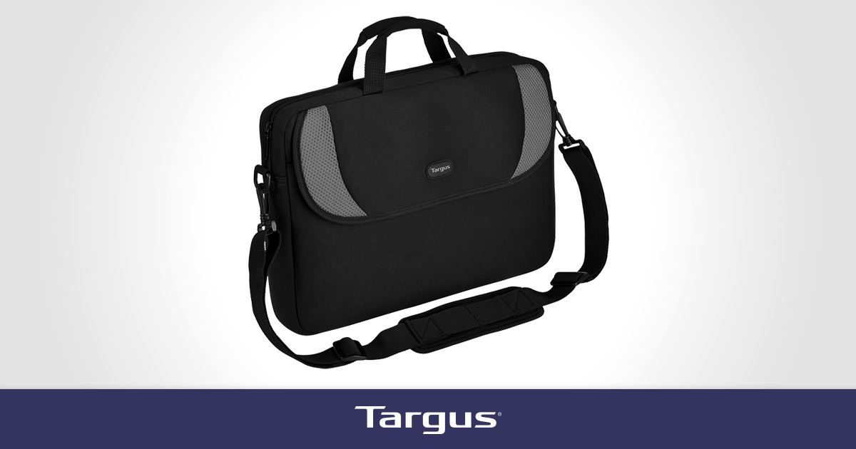 Black/Gray Targus CVR200 16-Inch Neoprene Sleeve Designed for Notebooks